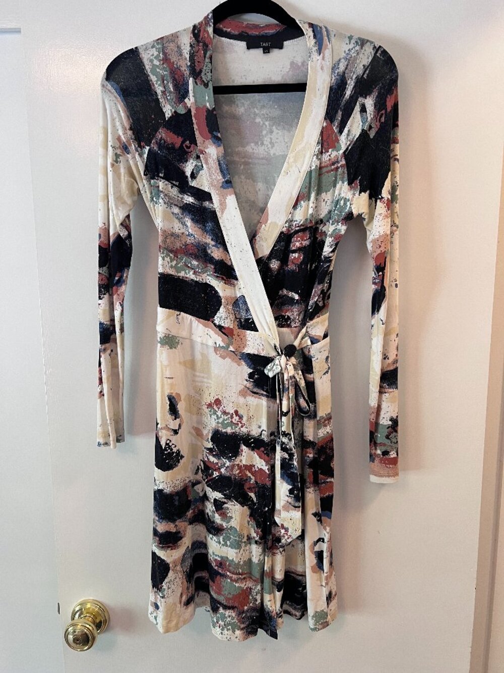 Tart Anthropologie Paint Brushstroke Wrap Dress